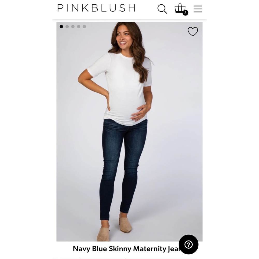 Maternity Skinny Jeans PinkBlush Denim New With Tags
